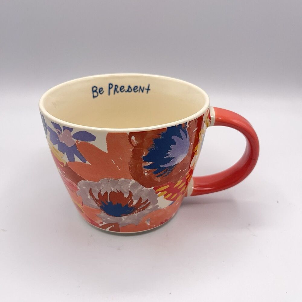 Opalhouse Mug Floral Stoneware Be Present Wild Flowers Coffee Cup 14 oz
